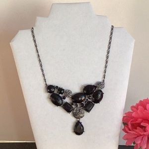 Black jeweled necklace